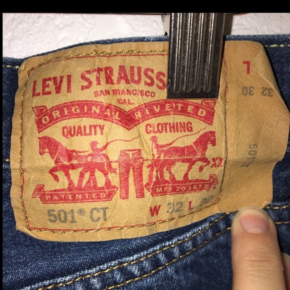 RARE LEVI’S 501 CT Plus Thrashed & Distressed Raw Hem SZ: 32 (12) - Picture 8 of 10